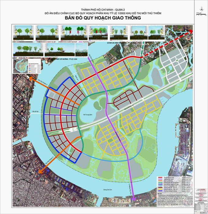 Mẫu quy hoạch 1/2000 của khu đô thị Thủ Thiêm
