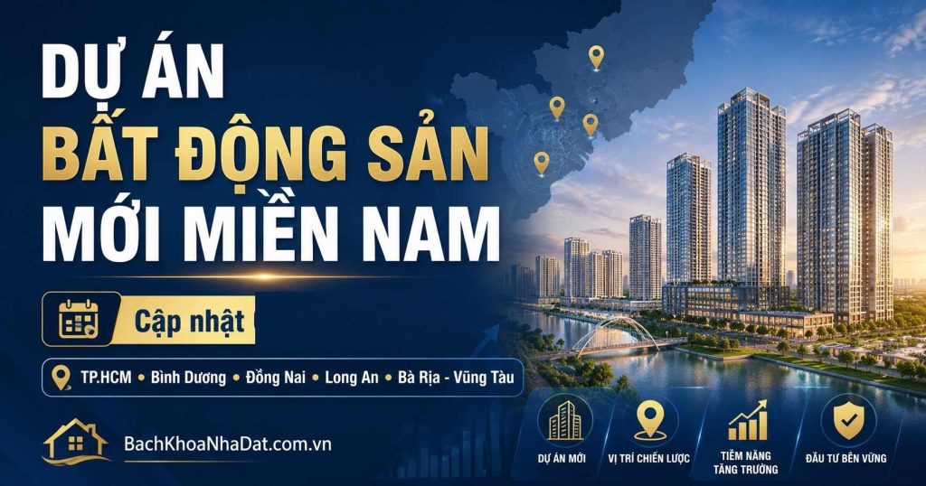 Danh sách dự án bất động sản mới ra mắt tại miền Nam cập nhật mới nhất